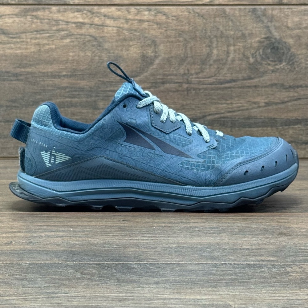 Altra Shoes Womens 9 Lone Peak 6 Blue Athletic Trail Running-MISSING INSOLES